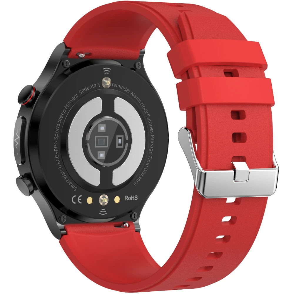 Kardiowatch Exon Health Pro Czerwony Silikonowy Pasek