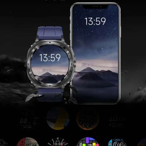 Smartwatch Kardiowatch Zegarek Kardiologiczny z Funkcją Rozmów EKG AMOLED Zmienne Tarcze