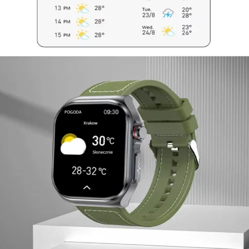 Smartwatch Kardiowatch EKG Exon Pulse Max pogoda sprawdzanie pogody