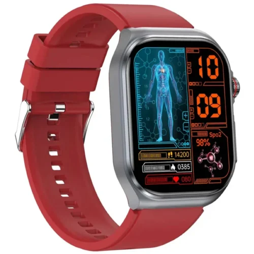 Smartwatch Kardiowatch EKG Exon Pulse Max Czerwony Pasek Silikonowy Amoled