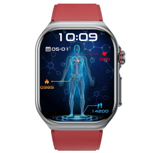 Smartwatch Kardiowatch EKG Exon Pulse Max Czerwony Pasek Silikonowy