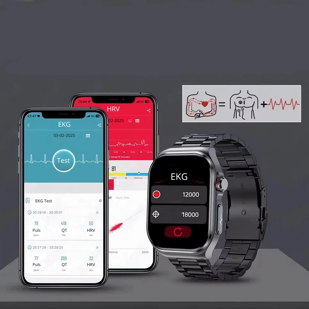 Smartwatch Kardiowatch EKG Exon Pulse Max Wykonuję pomiary EKG