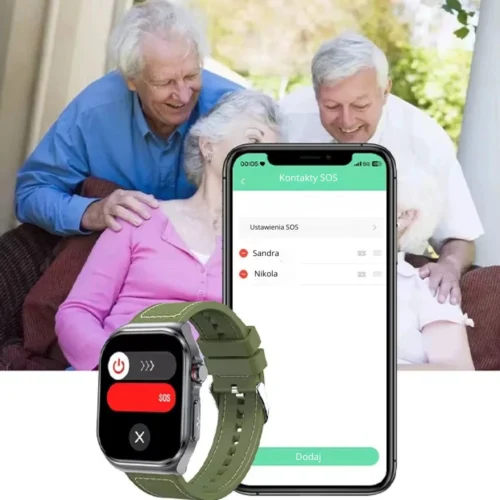 Smartwatch Kardiowatch EKG Exon Pulse Max funkcja SOS Funkcja opiekuna