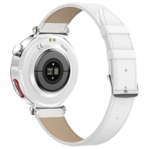 Pasek-18mm-Skorzany-Bialy-Do-Smartwatcha-Kardiowatcha-Zegarka-Exon