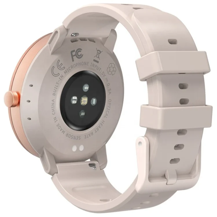 Smartwach-Dla-Biegaczy-Pomiary-Dystansu-Puls-Cisnienie-Magnetyczne-Ladowanie-Exon-Atria Smartwatch Atria z kopertą w kolorze rose gold i wygodnym paskiem