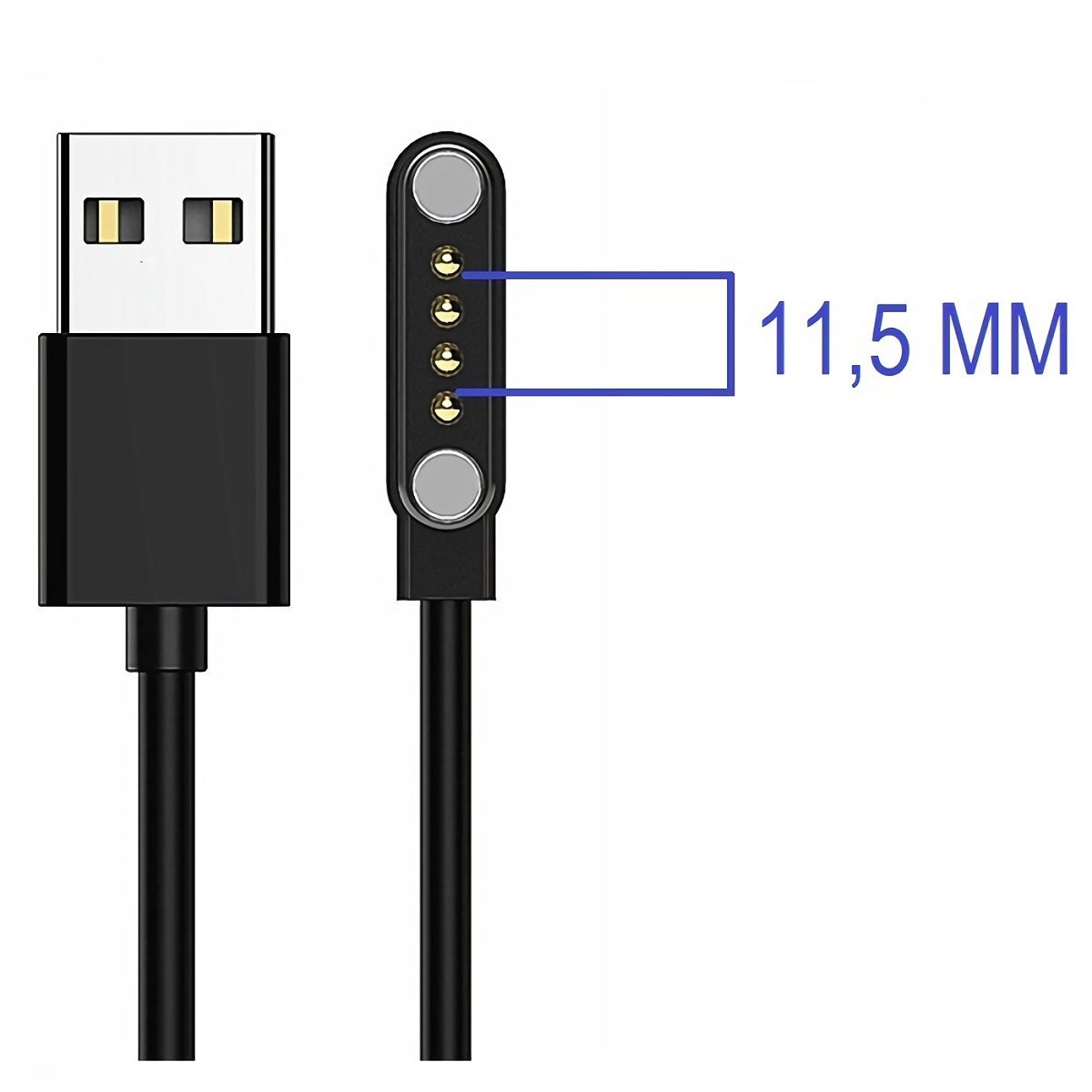 Magnetyczny kabel ładujący EXON USB – 8 mm do Kardiowatch - obrazek 4