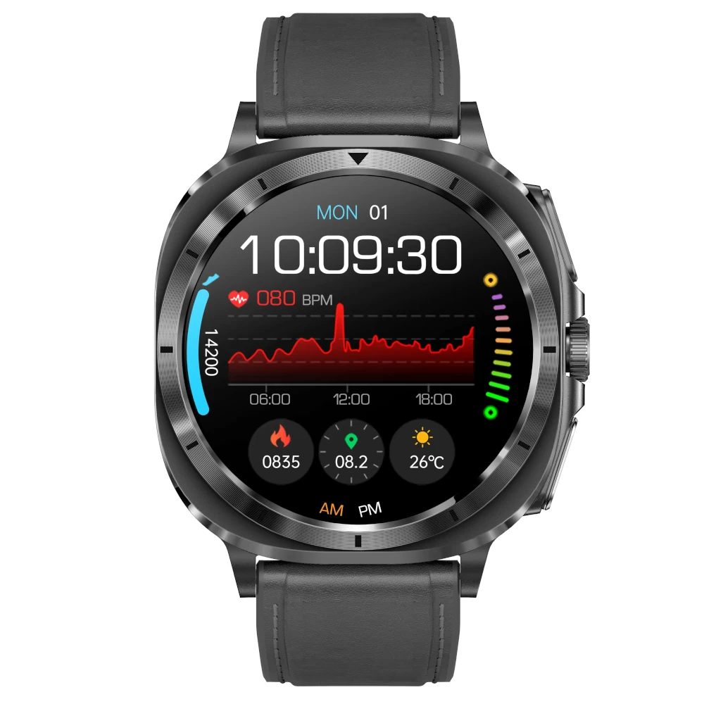 Smartwatch Kardiowatch Zegarek Kardiologiczny z Funkcją Rozmów EKG Saturacja Glukoza Monitoring Snu