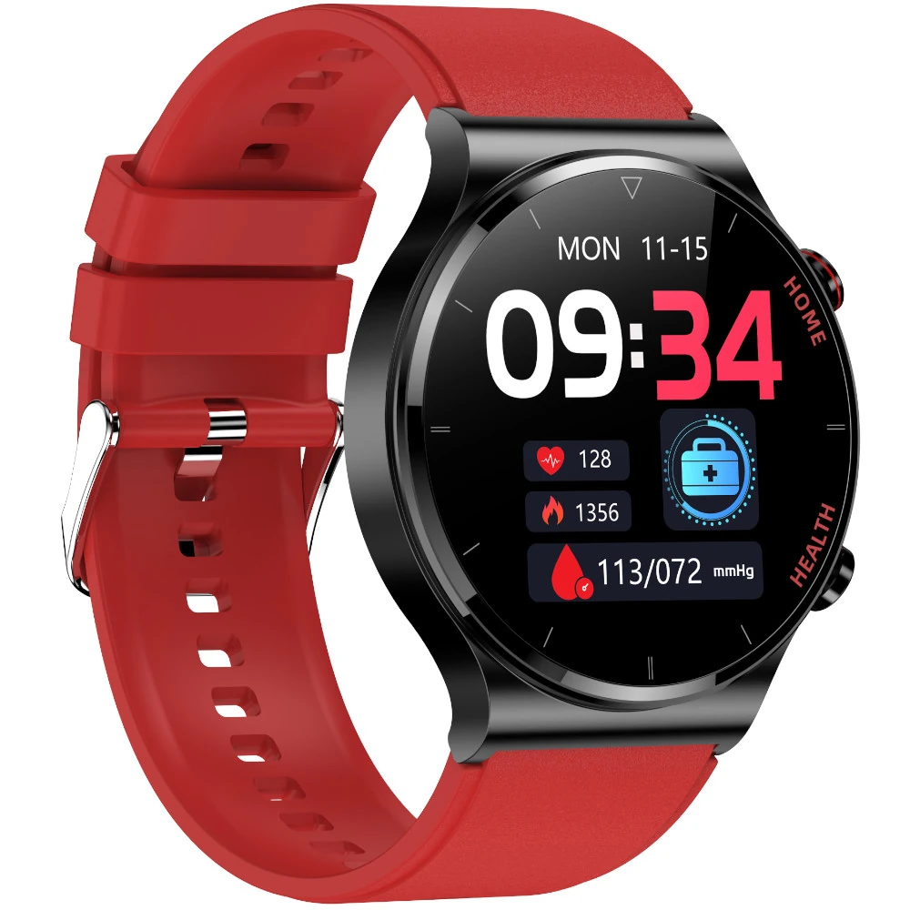 KARDIOWATCH EXON HEALTH PRO CZERWONY SILIKONOWY PASEK - obrazek 3