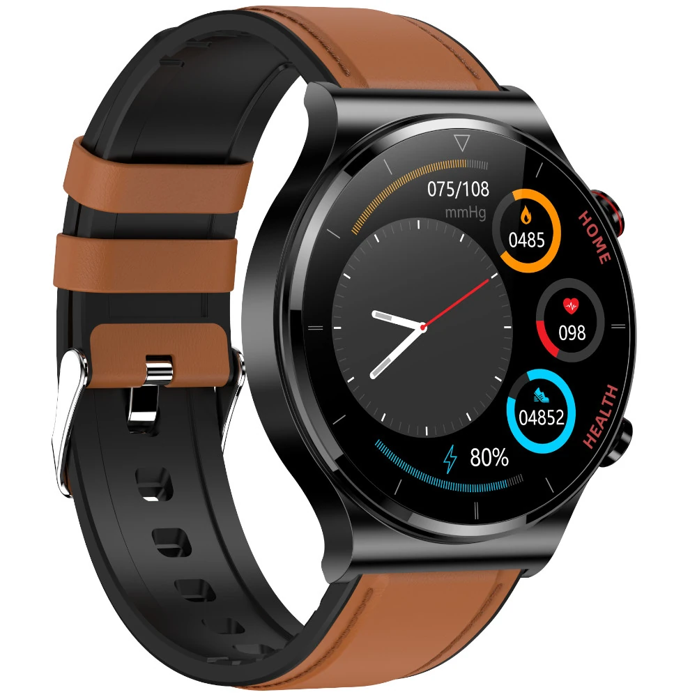 KARDIOWATCH EXON HEALTH PRO BRĄZOWY SKÓRZANY PASEK - obrazek 3