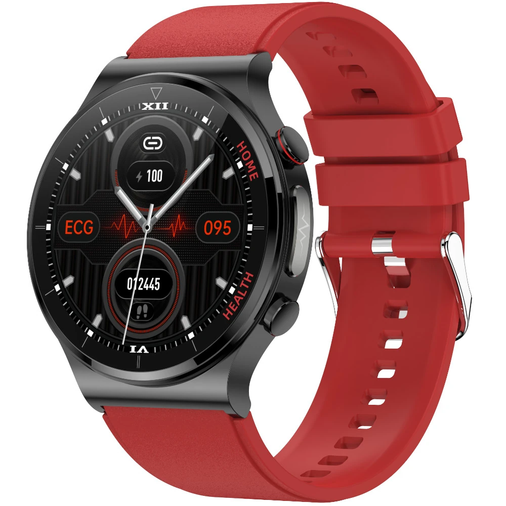 KARDIOWATCH EXON HEALTH PRO CZERWONY SILIKONOWY PASEK