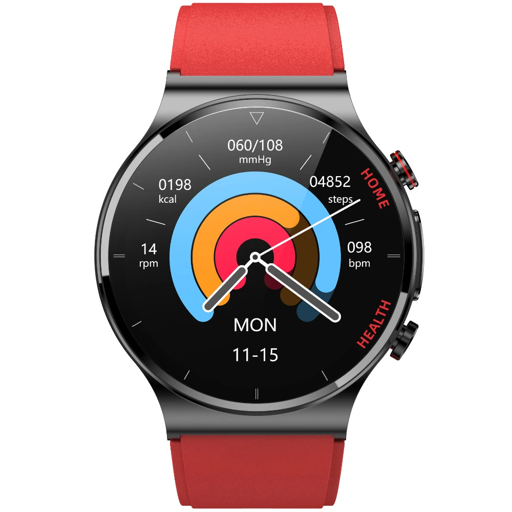 KARDIOWATCH EXON HEALTH PRO CZERWONY SILIKONOWY PASEK - obrazek 2