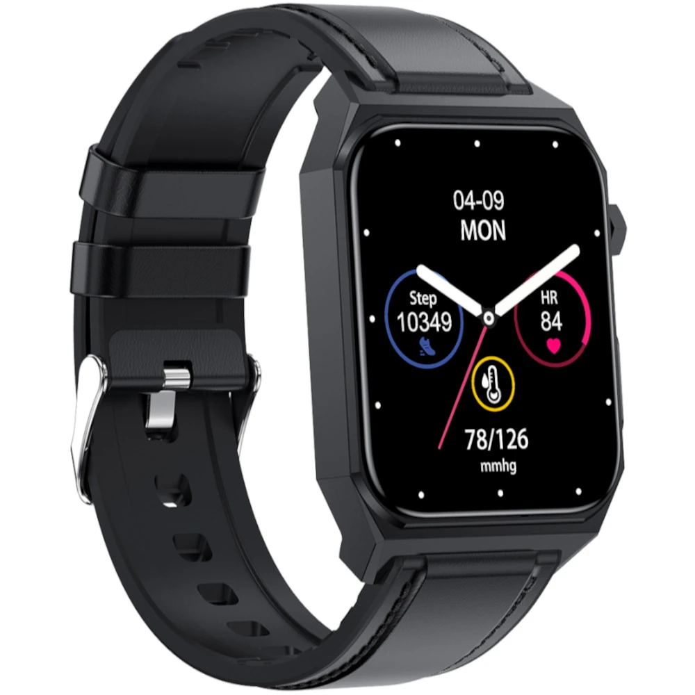 KARDIOWATCH EXON PULSE CZARNY SKÓRZANY PASEK - obrazek 2