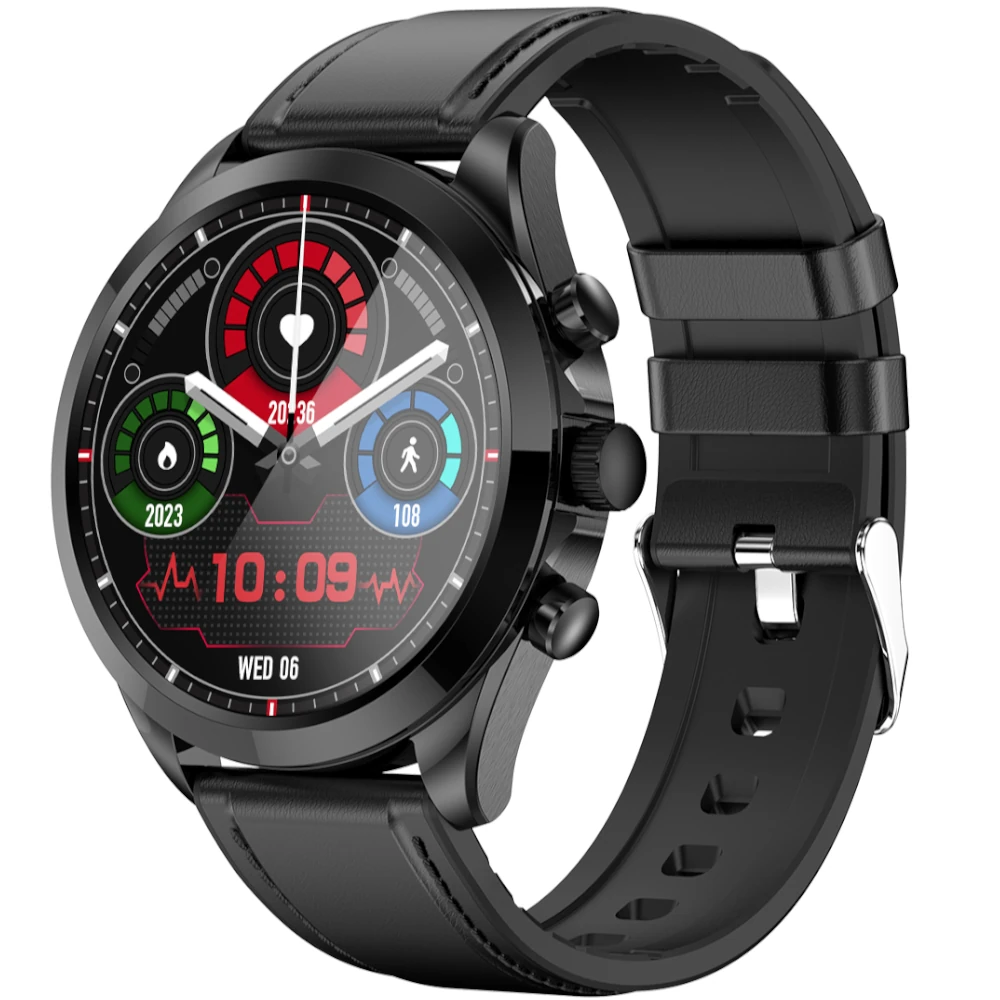 Kardiowatch Exon Vital Czarny Skórzany -1