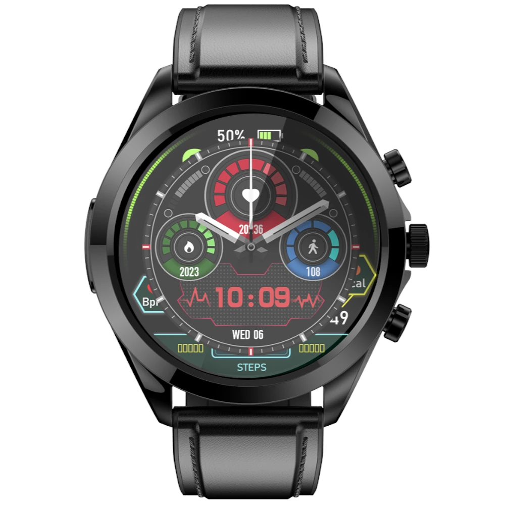 Kardiowatch Exon Vital Czarny Skórzany -2