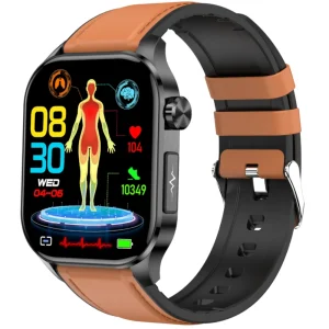 KARDIOWATCH EKG EXON PULSE PRO BRĄZOWY SKÓRZANY