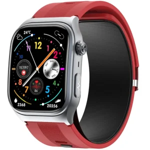 Kardiowatch Exon Biotrack wraz Czerwonym Paskiem Silikonowym