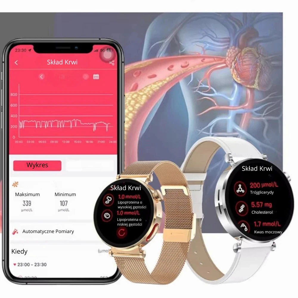 KARDIOWATCH EKG EXON FLOW SREBRNA BRANSOLETA - obrazek 11