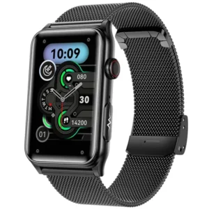 Zbliżenie na ekran kardiowatcha z pomiarem zdrowia