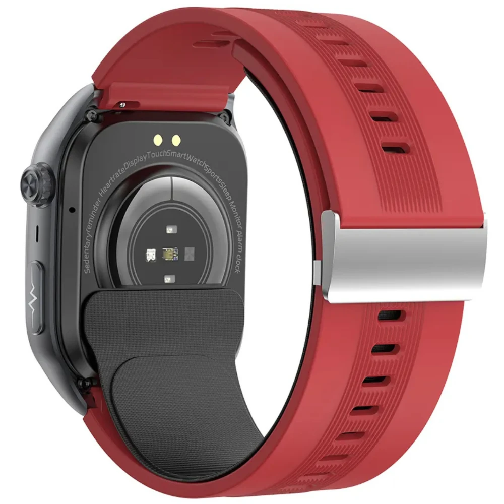 PASEK SILIKONOWY DO KARDIOWATCHY CZERWONY EXON 26MM - obrazek 4