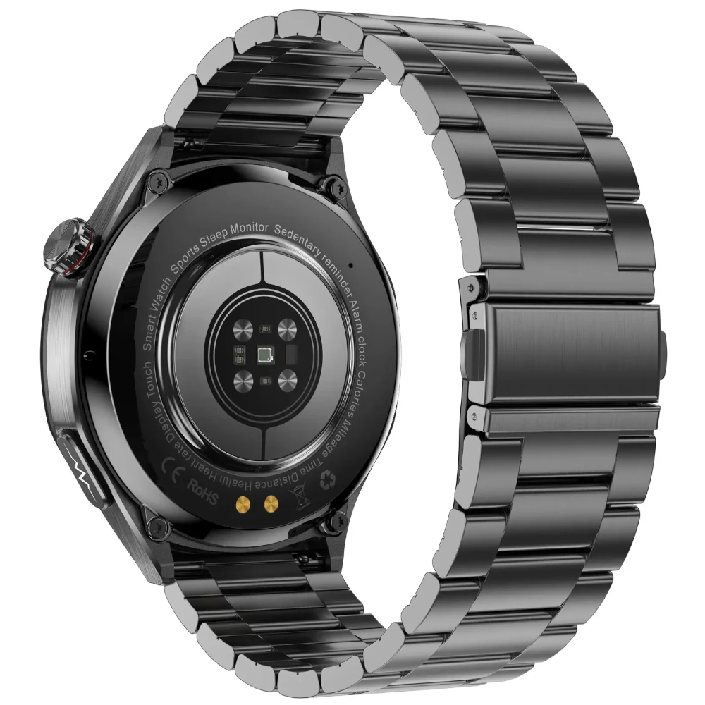 Kardiowatch Exon Strix z czarna stalowa bransoleta