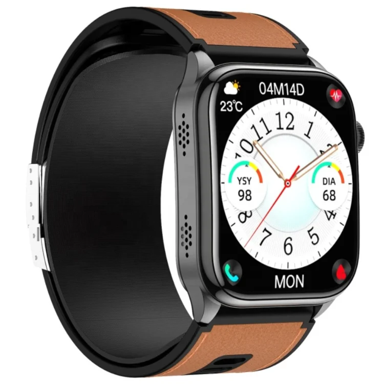 Kardiowatch-Skorzany-Pasek-Nowosc-Sklep-Z-Smartwatchami-Powiadomienia-Glukoza-Tetno-Meski-Smartwatch-Exon-Prime Zegarek Exon Prime z możliwością prowadzenia rozmów