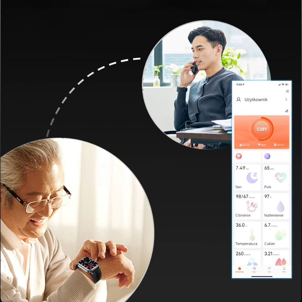 Stylowy smartwatch Kardiowatch Heartium z funkcjami medycznymi