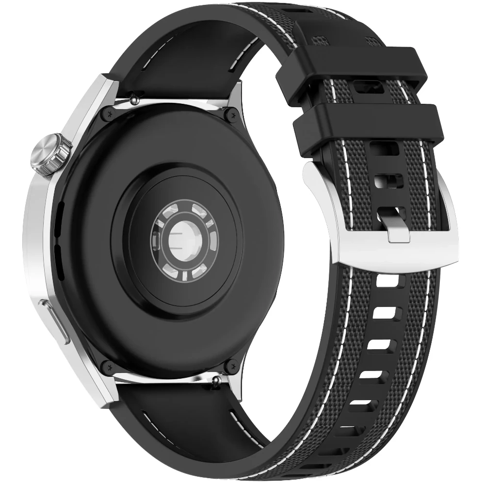 Pasek silikonowy Exon 22 mm – czarny - obrazek 3