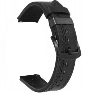 PASEK SKÓRZANY CZARNY EXON 22MM