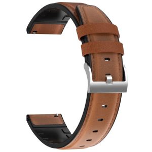 PASEK SKÓRZANO SILIKONOWY BRĄZOWY EXON 22MM