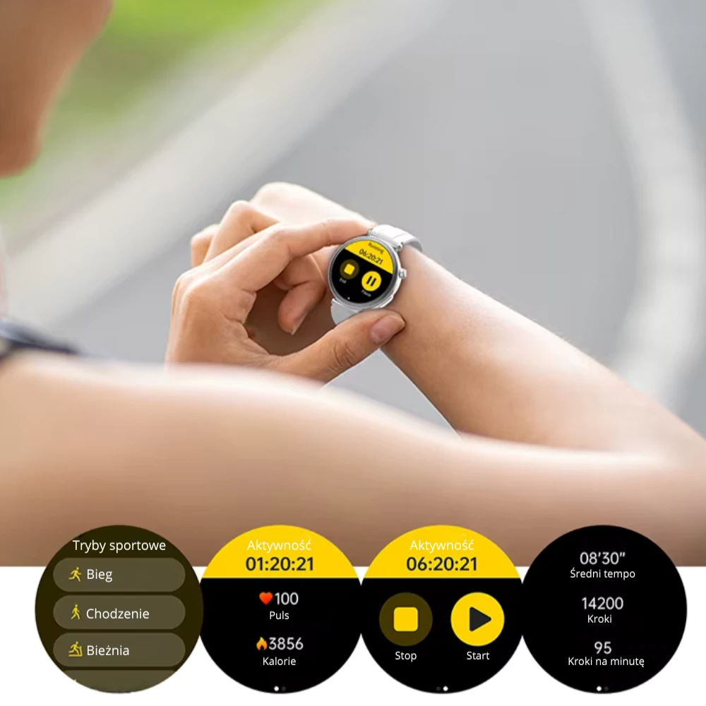 Zegarek sportowy damski Exon Lumina z trybami fitness