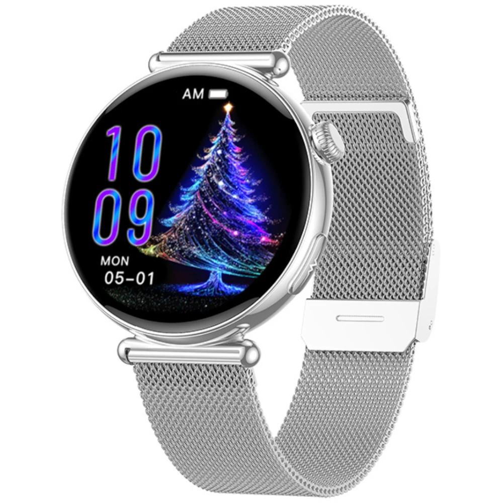 Smartwatch kobiecy Exon Lumina na srebrnej bransolecie