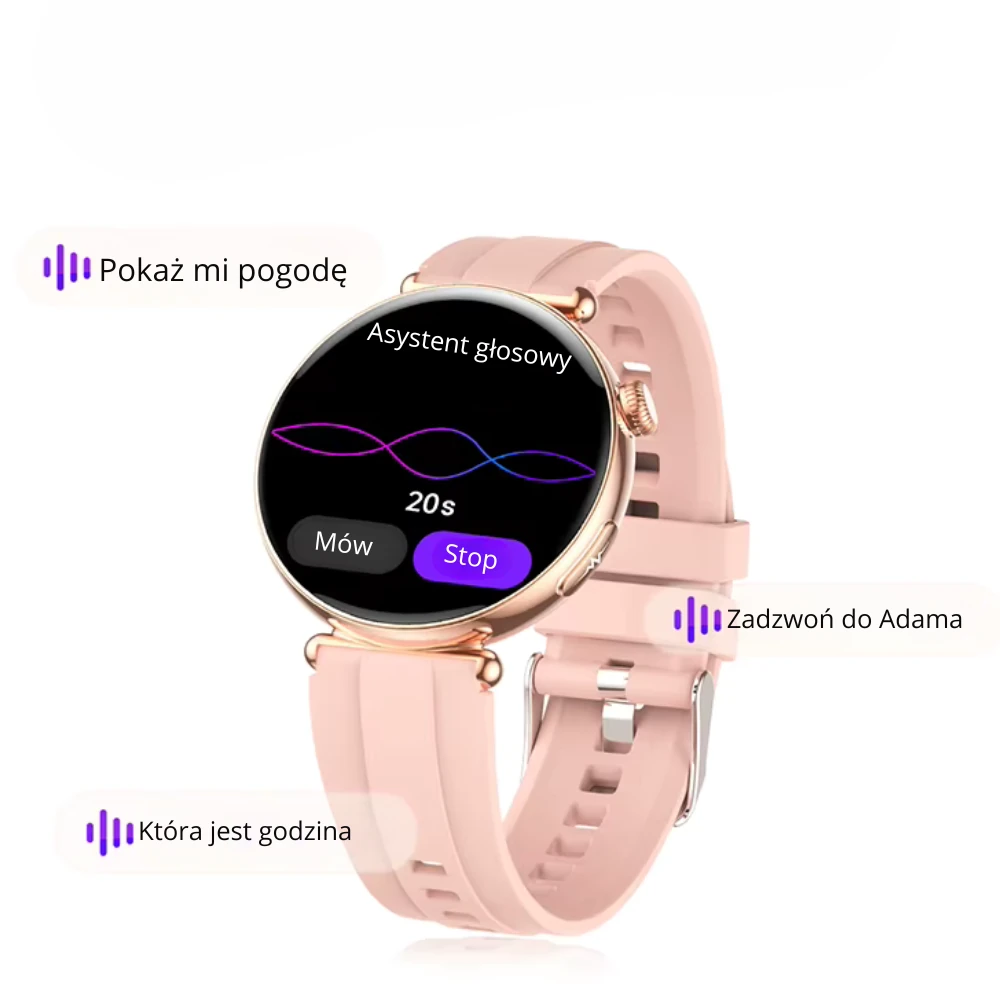 Zegarek damski Exon Lumina różowy pasek nowoczesny design