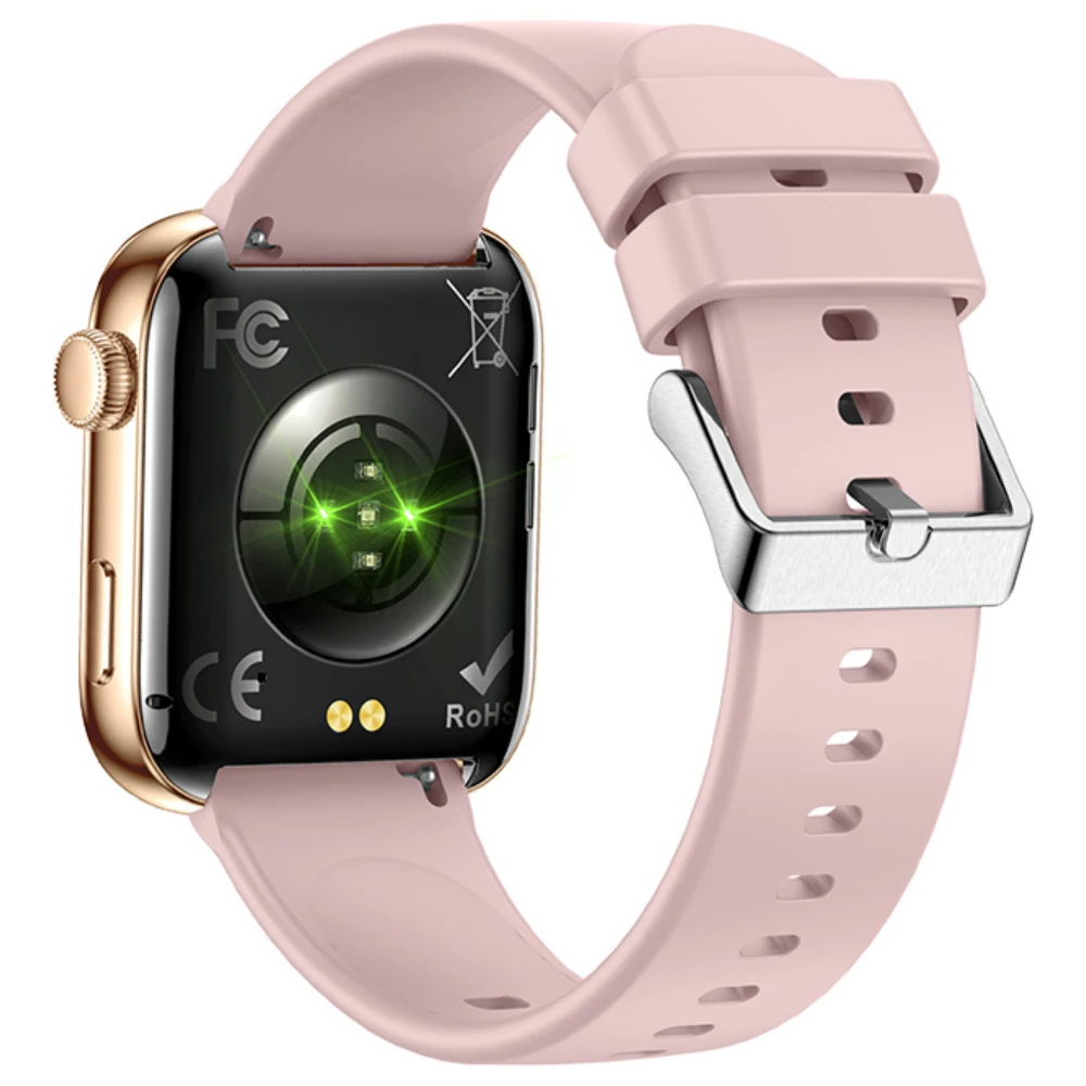 Delikatny pasek silikonowy w kolorze różowym 22 mm kompatybilny z Kardiowatch