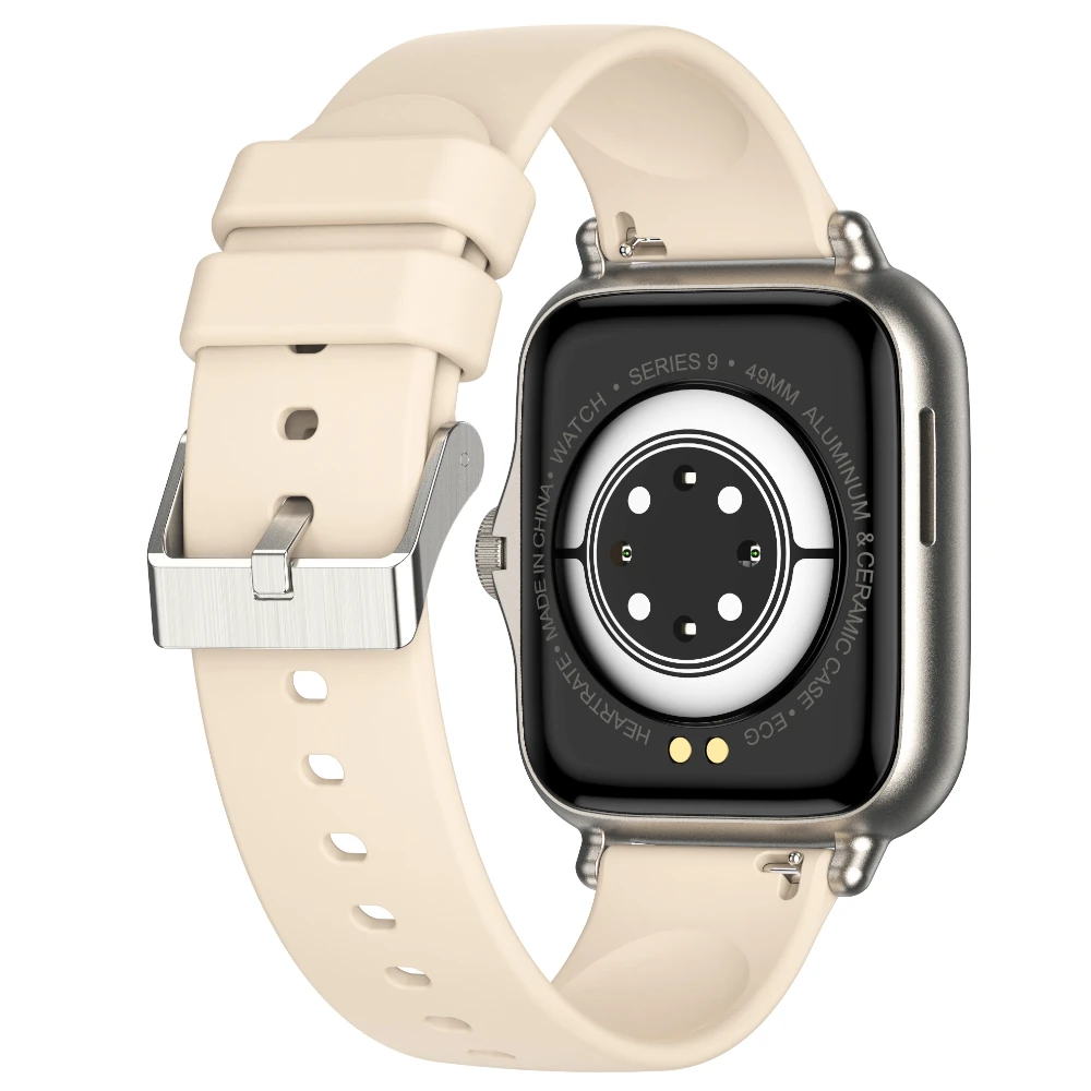 Pasek beżowy silikonowy 22 mm do smartwatcha Kardiowatch Exon