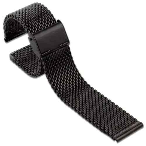 Czarna bransoleta stalowa 20 mm – nowoczesny pasek do smartwatcha