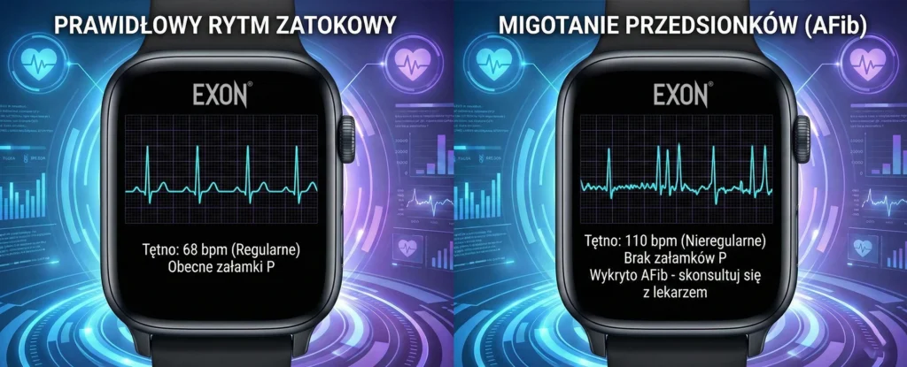 migotanie przedsionków w Kardiowatchu EXON