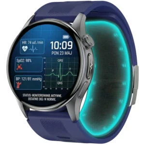 Kardiowatch Exon Alvio granatowy – widok tarczy z podsumowaniem aktywności