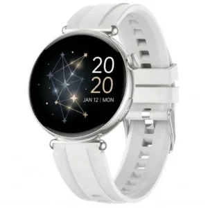 Kardiowatch kobiecy Exon Lumina na białym pasku