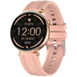 Smartwatch dla kobiet Exon Lumina różowy pasek silikonowy