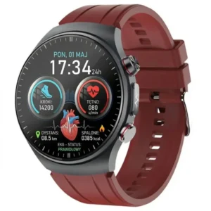 Kardiowatch Corinex z sportowym czerwonym paskiem