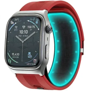 Kardiowatch Exon Biotrack wraz Czerwonym Paskiem Silikonowym