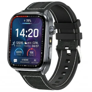 Kardiowatch z EKG EXON Vectra – czarny pasek premium