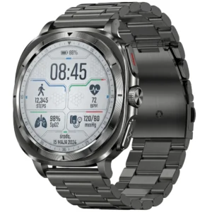 Kardiowatch Zegarek Kardiologiczny z Funkcją Rozmów EKG Bransoleta Stalowa