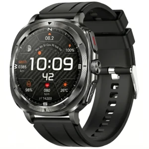 Kardiowatch Zegarek Kardiologiczny z Funkcją Rozmów EKG Pasek Silikonowy Czarny