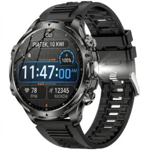 Smartwatch Exon Orbit Active – czarny silikonowy pasek