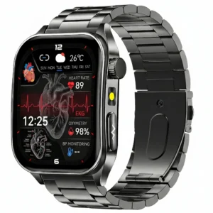 Kardiowatch Exon Orion z funkcją laseroterapii na czarnej bransolecie
