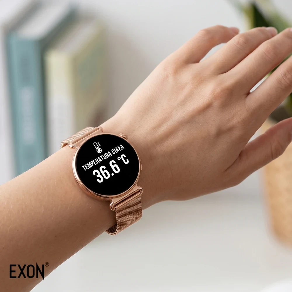 Damski smartwatch Exon Selena z funkcją pomiaru temperatury ciała