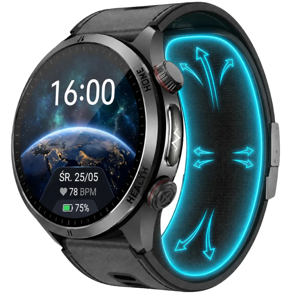 Kardiowatch EKG EXON Aero – czarny silikon premium