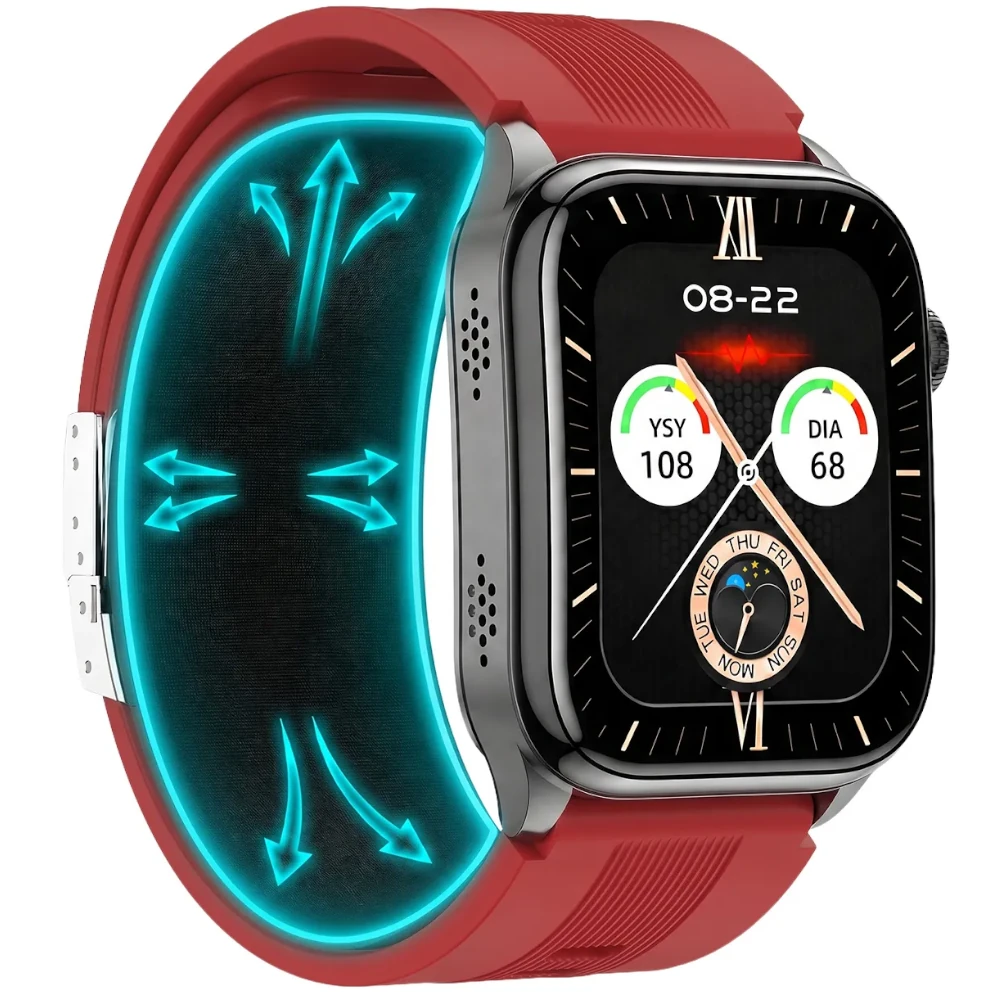 Kardiowatch EKG EXON Prime – czerwony silikonowy pasek - obrazek 22