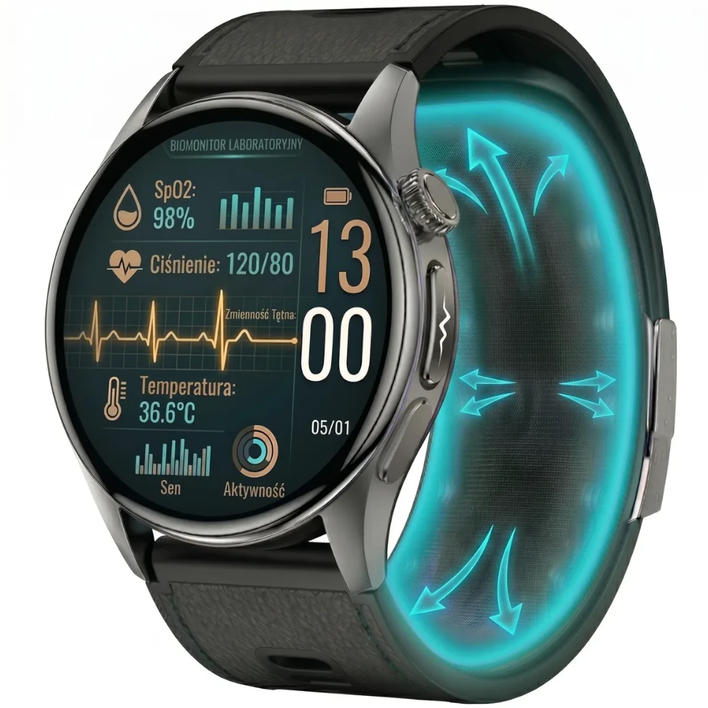 Kardiowatch EKG Exon Alvio medyczna tarcza zegarka